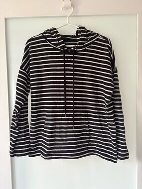 Joe Fresh Black & White Striped Hoodie